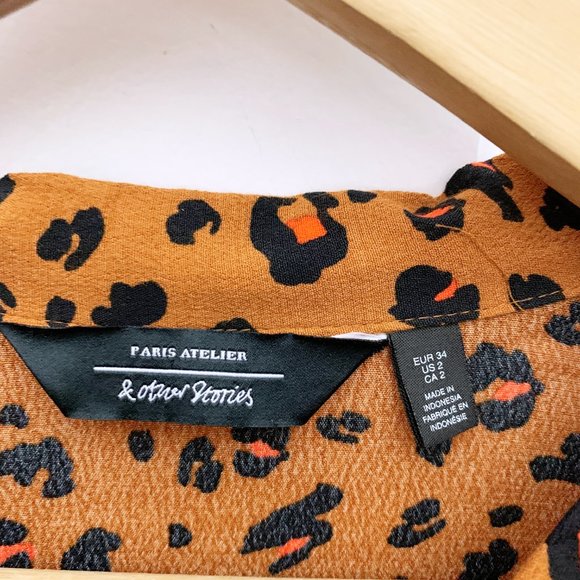 & OTHER STORIES Leopard Print Button down Top - Picture 6 of 9